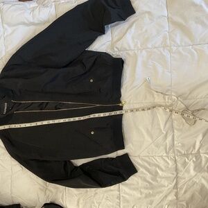 Express bomber jacket black satin